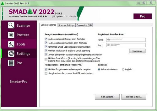 Smadav Antivirus 14.9.1 Crack + Serial Key 2023 - Kali Software Crack antivirus