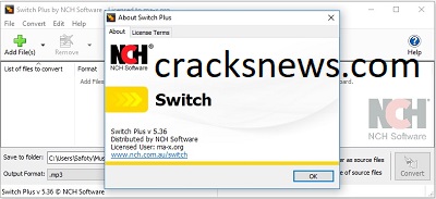 Switch Audio File Converter 10.42 Crack Serial Key New version Audio